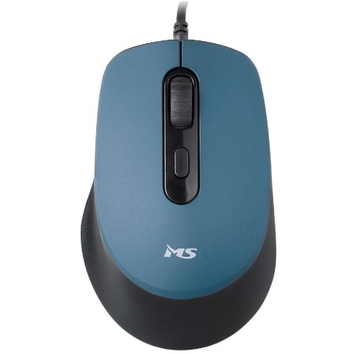 Miš žičani MS Focus C123 plavi bubalica Miš optički MS Focus C123