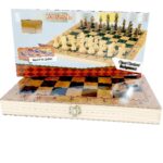 Šah za igru drveni 3 u 1 Karpov 34cm