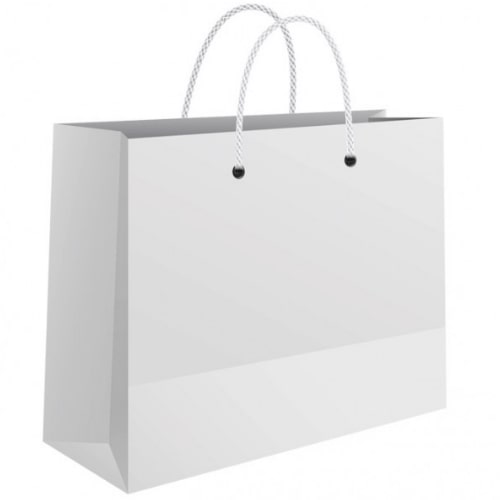 Kesa ukrasna bela plastificirana sjajna 24x39x9cm