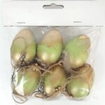 Uskrsnja-jaja-perje-6cm-metalik-zelena-6-kom-set-300633-bubalica