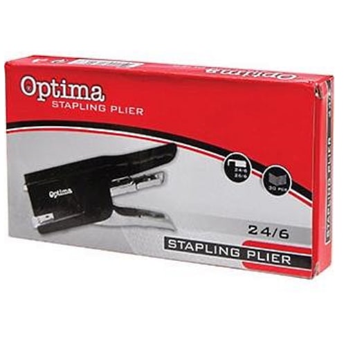 Heftalica metalna 24-6 crna Optima 22119 bubalica
