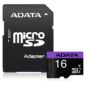 micro SD 16GB AData + SD adapter AUSDH16GUICL10-RA1