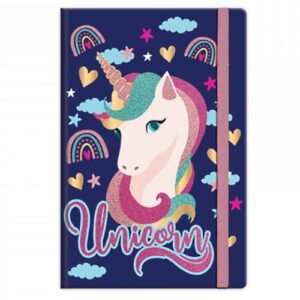 Sveska-A6-96l-linije-tvrdi-povez-Premium-Unicorn-Dark-Blue-NS30604-S-cool-SC1813-bubalic