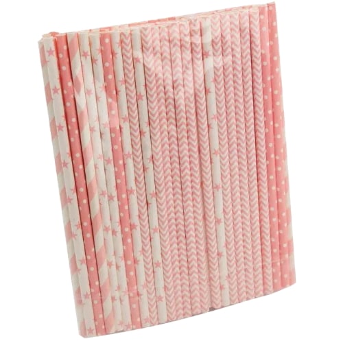 Slamčice papirne 100kom pink UNL-1301 bubalica Slamcice-papirne-100kom-pink-UNL-1301-bubalica