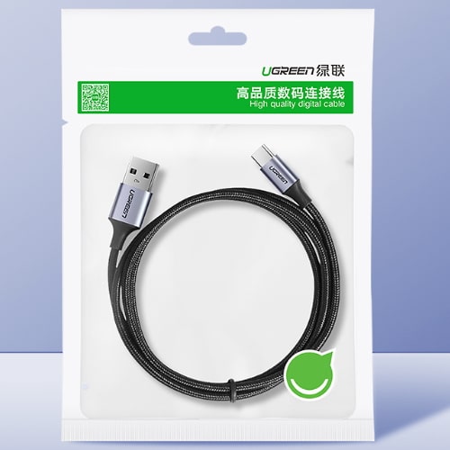 Kabl-za-mobilni-tip-C-2m-USB-A-2.0-na-USB-aluminijum-crni-Ugreen-US288-bubalica
