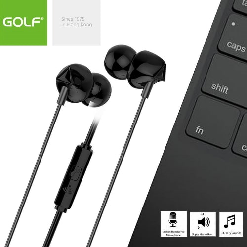 Slušalice za mobilni Golf M25 crne 00G185 bubalica