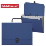 Fascikla folder pvc A4 sa ručkom teget sa 12 pregrada ErichKrause NS32391 50438