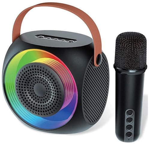 Zvucnik-karaoke-sa-bezicnim-mikrofonom-FM-radio-Bluetooth-500mAh-SPK-L2-10W-2-bubalica