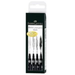 Faber-Castell-Pitt-Art-Pen-crni-4kom-0.3-0.5-0.7-B-167100-bubalica.rs-petar-pan-uzice