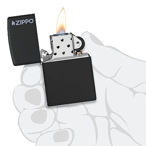 Zippo-upaljac-Black-Matte-Zippo-logo-218ZL-2-bubalica-uzice-petar-pan