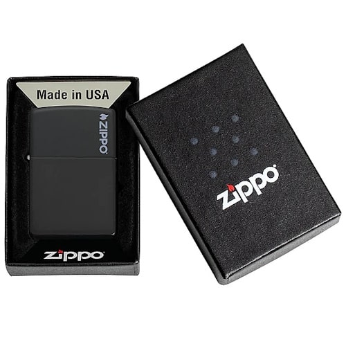 Zippo-upaljac-Black-Matte-Zippo-logo-218ZL-2-bubalica-uzice-petar-pan