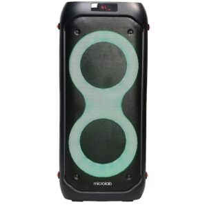 Zvucnik-za-karaoke-bluetooth-Microlab-PT602W-160W-2-bezicna-mikrofona-crni-LED-USB-2-bubalica-petar-pan-uzice