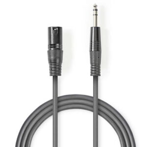 Kabl-Balanced-muski-6.35mm-na-XLR-3-pina-muski-5m-siv-niklovan-Nedis-COTH15100GY50-1218-bubalica.rs-petar-pan-uzice